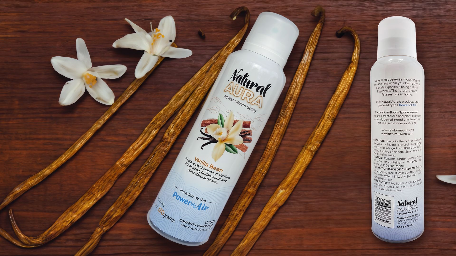 Vanilla room mist by Natural Aura made with natural vanilla bean fragrance