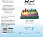 label layout of the Natural Aura Fresh Outdoors Room Spray.